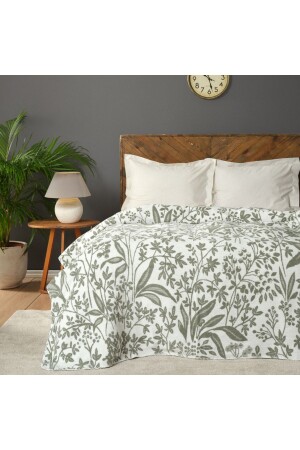 غطاء من القطن مزدوج من نوع MNZ-Harmony Green 102299710397 - Karaca Home