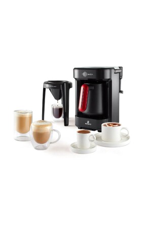 MNZ-Hatır Barista Cappuccino و Turkish Coffee Machine الإمبراطورية الحمراء 153. 03. 06. 8401-1 - Karaca