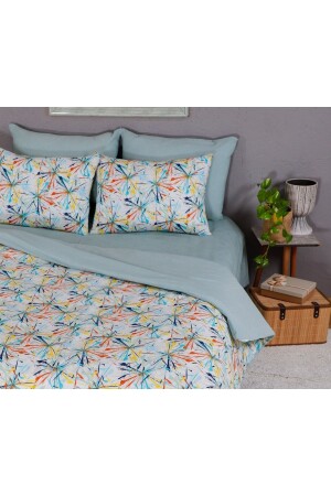 MNZ-Hawaiian Reversible Double Sheet Cotton Duvet Cover Set NALLSHawaii2023 - Nalls Home