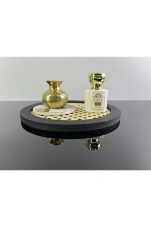 MNZ-Hazeran حجم صغير 20 سم سلة مستديرة، حافظ عرض Hazeran، سلة رطنة WMHRTTN005 - RATTAN CONCEPT