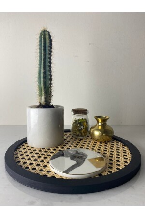 سلة دائرة من MNZ-Hazeran، حامل عرض من Hazeran، سلة راتان WMHRTTN002 - WOODMAR HOME