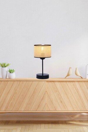 طراز MNZ-Hazeran طراز راتنان غرفة المعيشة الموحدة غرفة النوم مصباح طاولة - Retro Home Design