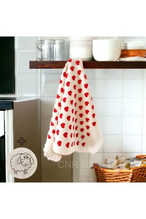 منشفة طباعة MNZ-Heart 40x60 سم منشفة يد ووجههم منشفة مطبخ مع قاعدة خشبية - Cnr Garden