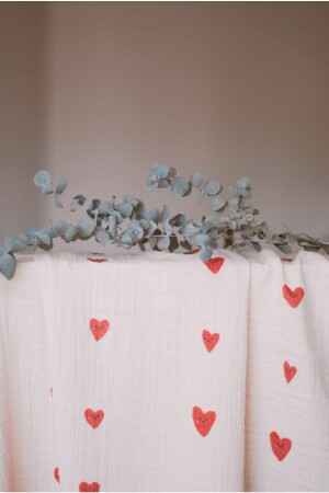 MNZ-Heart نمط مسلين غطاء مسلين غطاء - boia living