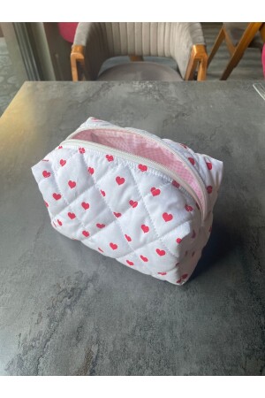 حقيبة مكياج من قلوب (MNZ-Heart Pattern) - حجم كبير - Elzripy