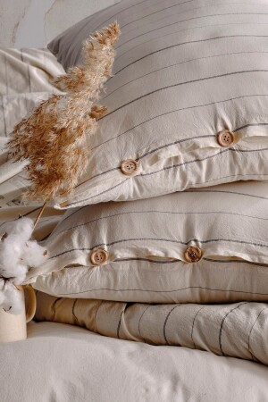 MNZ-Helen 100% حيط القطن مرقوم غسيل الملك الحجم غطاء غطاء 240*220 HLNKT - Macas Home