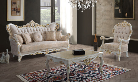 مجموعة الأريكة الكلاسيكية MNZ-Helena - Cadde Yıldız