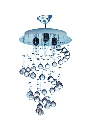 MNZ-Helezon 30' Round Crystal Stone Model Pendant Lamp Chandelier 100 و 30. - öalpa