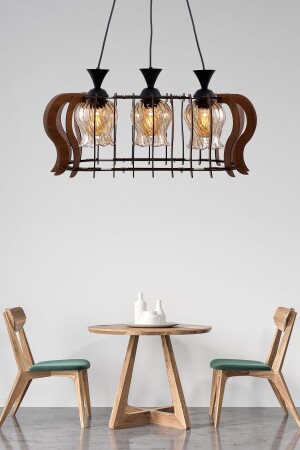 MNZ-Helin 3-piece Walnut Wooden Glass Candle 200 004 0508 03 - Begüsa