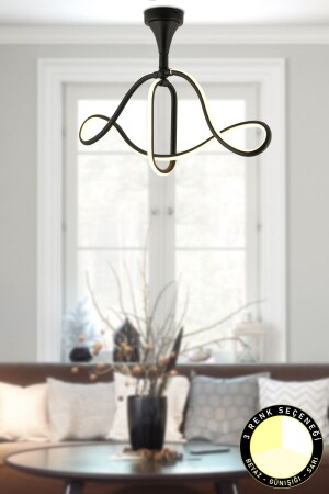 MNZ-Helin الأسود 50 وات مصباح معلق مع 3 ألوان LED المطبخ الحديث حمام أدى غرفة المعيشة مصباح معلق شمعة 3807-01-BL - Apliqa