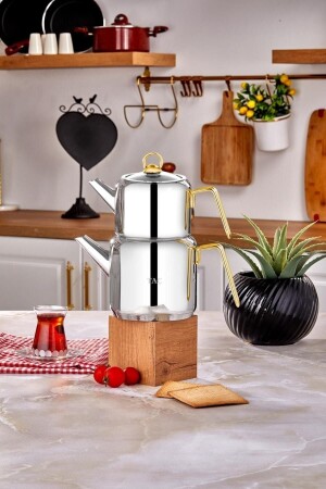 MNZ-Hera Teapot Set ذهب - Taç