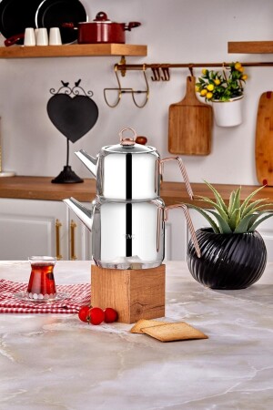 MNZ-Hera Teapot Set النحاس TAC-5906 - Taç