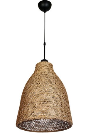 MNZ-Hera ديكوراتية Wicker سقف معلق مصباح الأسود داخلي واحد HERA واحد أسود - Bozyaka Aydınlatma