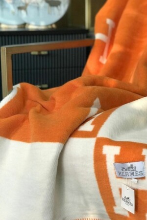 (MNZ-Hermes Wool Throw Blanket BATTTUR) - HK HOME