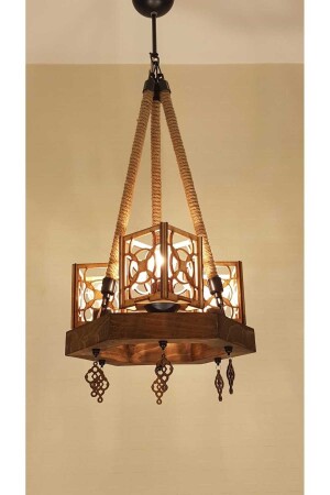 MNZ-Hexagonal Wooden Lamp 963 3 قطع LN 963 - LENAOKSAN