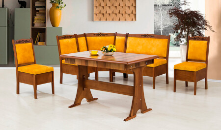 MNZ-Hicran Kitchen Corner Set المكسر - الخردل - Cadde Yıldız