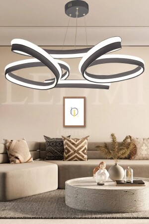 MNZ-High Illuminance Case Daisy Model Black LED Candle ، 3 ألوان إضاءة ، غرفة المعيشة شمعة 3001 - LEDMİ