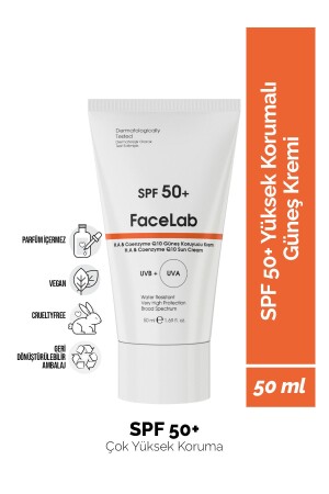 MNZ-High Protective SPF 50 واقي شمسي مضاد للآثار 50ml FL030 - FaceLab