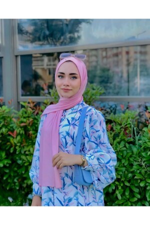 MNZ-Hijab Combed Cotton Shawl Hijab Model - مسحوق - Organic