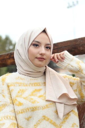 MNZ-Hijab القطن Kraş جوز شال نموذج - الحجر - Organic