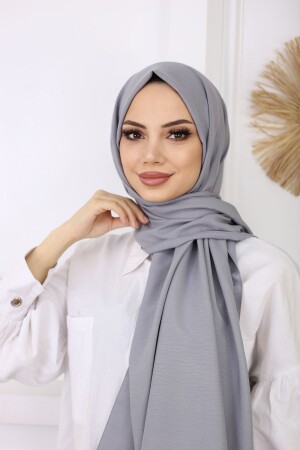 (MNZ-Hijab) النساء القطن القصص الجاز شال ضوء الرمادي - Har-Um Ticaret