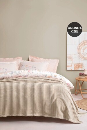 غطاء واحد MNZ-Holly Wellsoft - Ecru YTSGRPIST-1388200 - Yataş