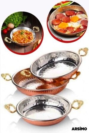 MNZ-Home 3 قطع من النحاس الخزينة والصوصة مجموعة ARS-3LUBAKIRSHN - Queens