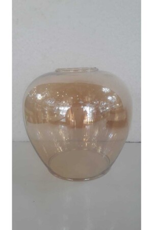 MNZ-Honey Color Oval Dome Chandelier Glass E27 (متوسط قطر 13 سم وطول 12.5 سم) A02062301 - ADA AVİZE