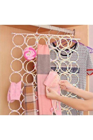 MNZ-Hoop حلقة الحبل شال 28 حفرة متعددة الحزام الدرج ربطة عنق إيبليشال1 - Askıcı