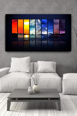 MNZ-Horizon Lines لوحة القماش 80x150 سم UFKÇZGLRİ016 - ColorVision