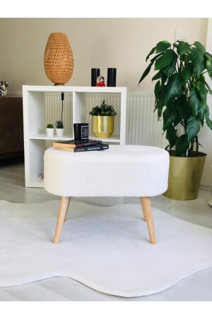 MNZ-Hornbeam خشب ساق كسر أبيض Pofidik متعب يدوي صناعة مقعد البيضاوي - Webpanya