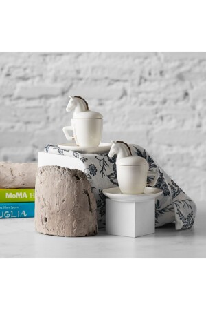 كوب قهوة من طراز MNZ-Horse Set لشخصين 153 03. 07. 9866 - Karaca