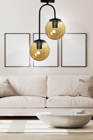 MNZ-Hotel 2-piece Lounge Bal Globe Glass - شمعة - غرفة المعيشة - المطبخ - القاعة OTO-L - VEDA AVİZE