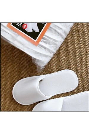 MNZ-Hotel Slippers منشفة واحدة بيضاء (10 أزواج) - Chochili