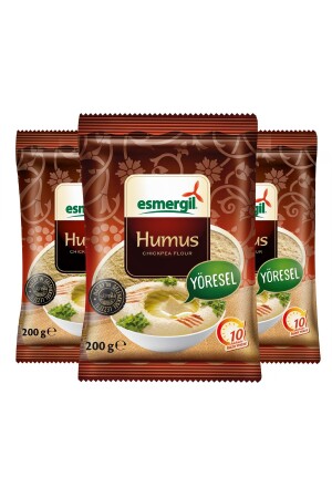 MNZ-Hummus دقيق الفول السوداني 3 حزمة 3 × 200 غر - Esmergil