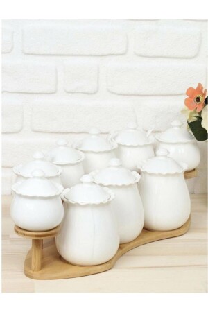 MNZ-Hürrem Porcelain 9 قطعة عطر مع قاعدة البامبو TYCWC9OR0N168967995997957 - AROW