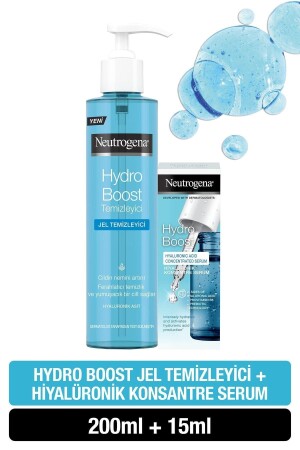 MNZ-Hydro Boost Gel Cleanser 200 مل + هيدرو بوست تركيز حمض هيلورونيك Ser 3574661755786 - Neutrogena