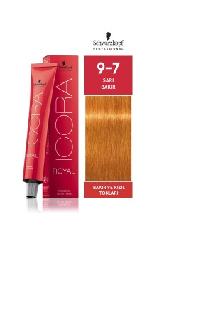 MNZ-Igora Royal 9-7 صفراء نحاس لون الشعر 60ml - Schwarzkopf