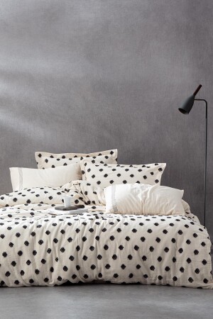 MNZ-Imre Battal Boy Duvet Cover Set 100% القطن العضوي المسلين الأسود 240x220 سم NVRIMR240x220 - Ecocotton