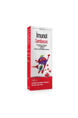 MNZ-Imunol Sambucus Sanbucus Nigra فيتامين C زنك بذور العنب 150 مل OCN02 - İMUNOL