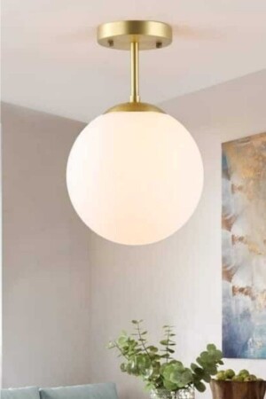 MNZ-İnci شمعة واحدة من الأثرية مع الزجاج الأبيض - BSA LIGHTING