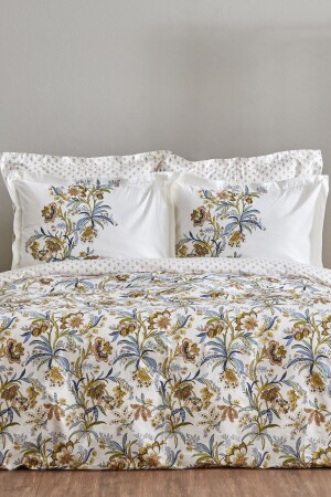 MNZ-Indra 100% القطن مزدوج غطاء غطاء مجموعة صفراء PP 200. 22. 05. 0027 - Karaca Home