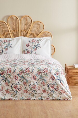 MNZ-Indra 100% القطن مزدوج غطاء غطاء مجموعة سمك السلمون (pp) - Karaca Home