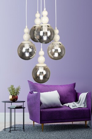 MNZ-Infinite 5. li شمعة زجاجات مدخنة بيضاء BEG0032BEG05 - Begüsa