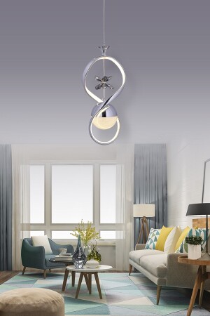 MNZ-Infinity 3 ألوان (أصفر أبيض وضوء النهار) كروم فاخرة مديرة الشنابل المُرَاد مفهوم HR029 - HİRA AYDINLATMA