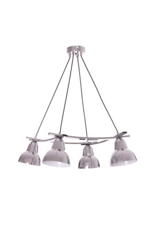 MNZ-Inka 4-piece Chrome Lava Hat Chandelier مصباح العدوان İNKALAV-21-04 - Umur Aydınlatma