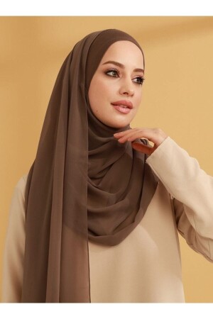 (MNZ-Inner Bonnet Chiffon) الزهرة المعدة - Acıkahve TYC00457454502 - Nilbutik