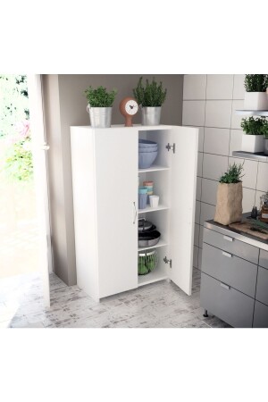 المخبز متعدد الأغراض من طراز MNZ-Irmak مع 2 أبواب و 4 رفات مطبخ أحذية رف الملابس المأكولات المخبز قاعة الحمام المخبز T - IRMAK DÜNYASI