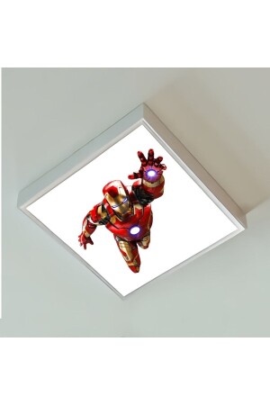 MNZ-Iron Man غرفة الأطفال مصباح LED GP-2054-IronMan-01 - Gökyüzü Panel