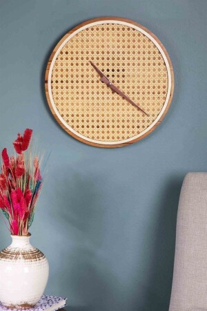 MNZ-Istanbul Series Şile Hazeran ساعة الجدار الخشبية TXB24A2D03345 - AHŞAP FABRİKASI